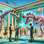 "Disney and Smithsonian collaboration showcasing augmented reality (AR) museum exhibits, featuring interactive displays and immersive experiences that blend technology with cultural heritage."
